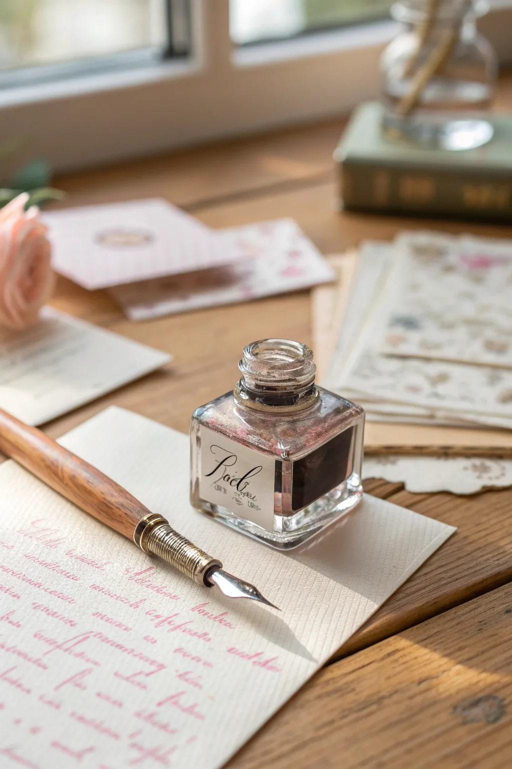 Discover the beauty of calligraphy with a splash of color and elegance. ✨🖋️ #CalligraphyLove #ScandiBoho