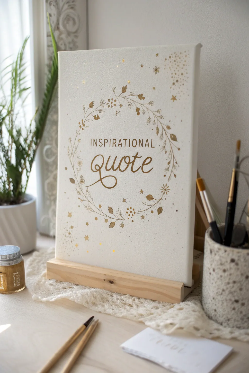 Spark creativity with a touch of glitter and inspiration in your workspace.