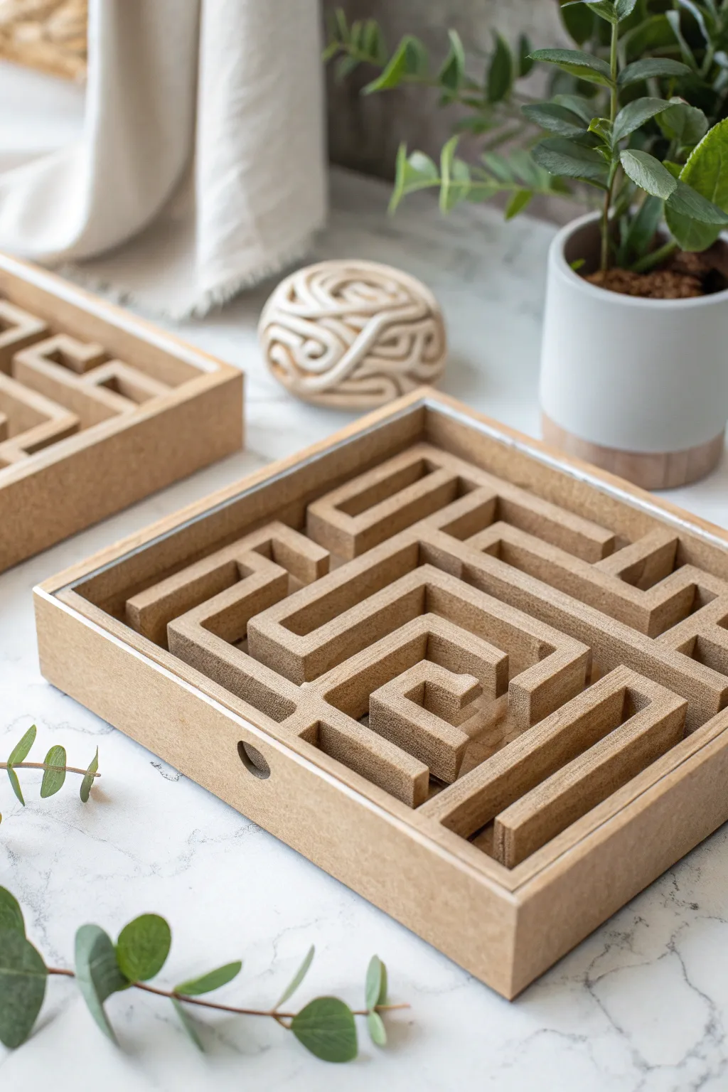 Navigate the elegance of minimalism with our Zigzag Challenge Maze, where simplicity meets craftsmanship.