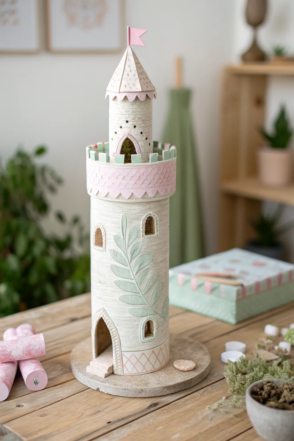 Turn everyday materials into a magical castle tower with this eco-friendly craft idea!