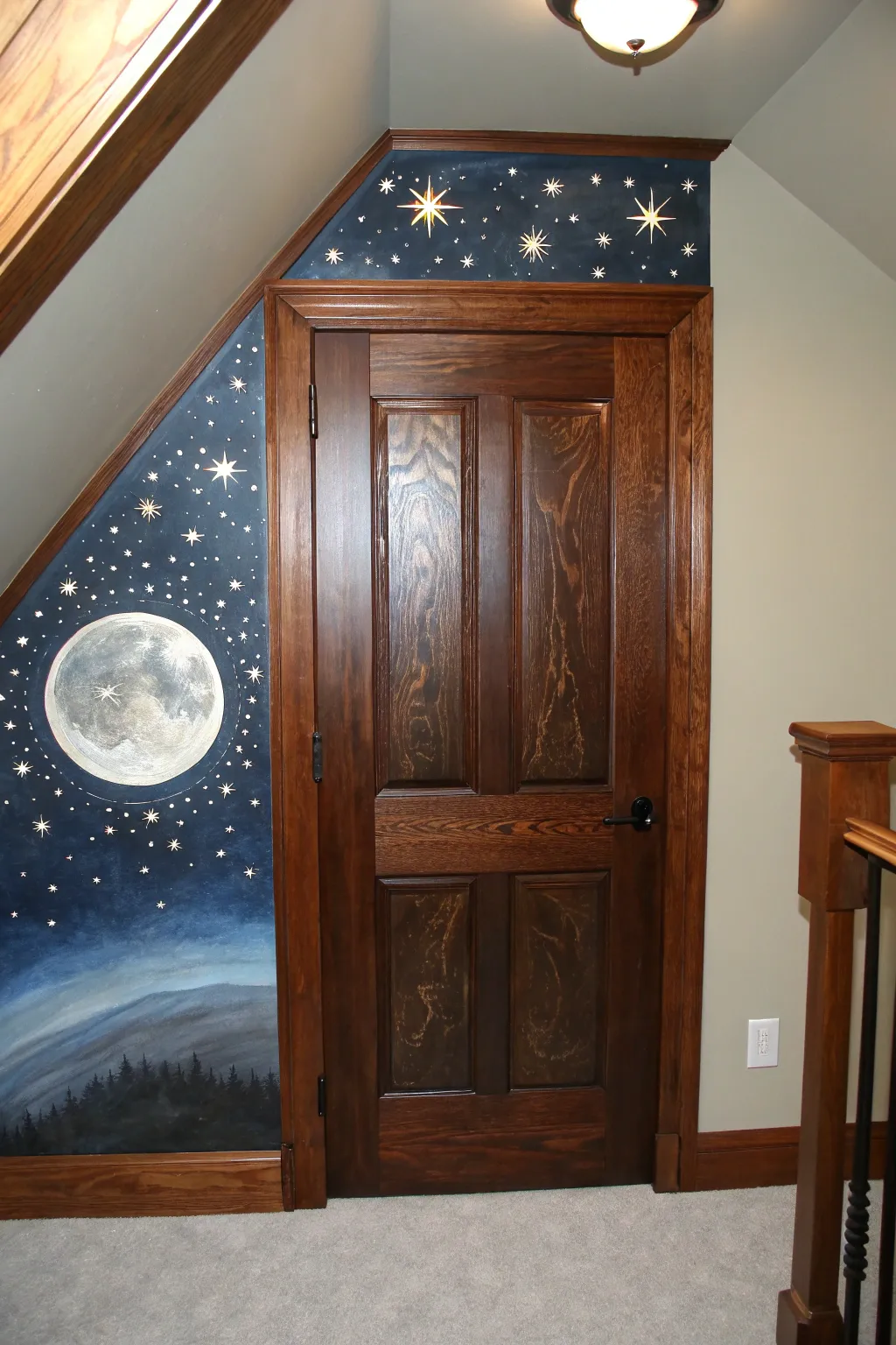 Elevate your attic access with a touch of artistry.