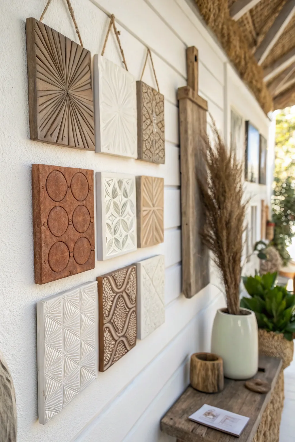 Transform your ceramic tests into a stunning wall display that celebrates simplicity and natural artistry.