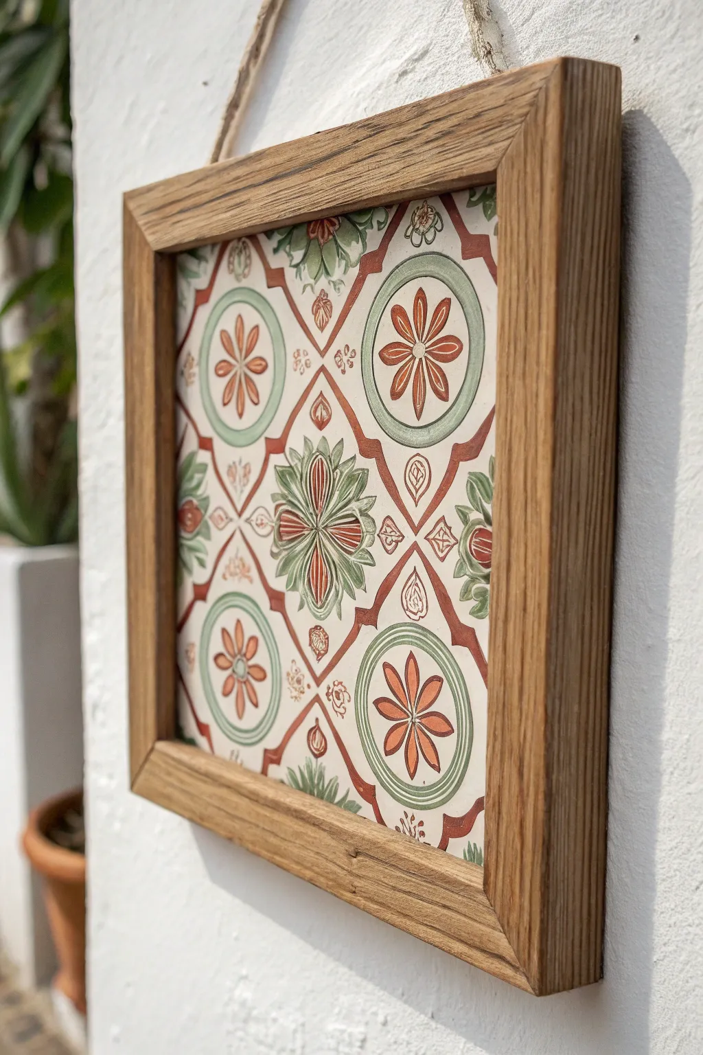 Embrace simplicity with a touch of boho elegance—frame your favorite tile for instant wall art magic.