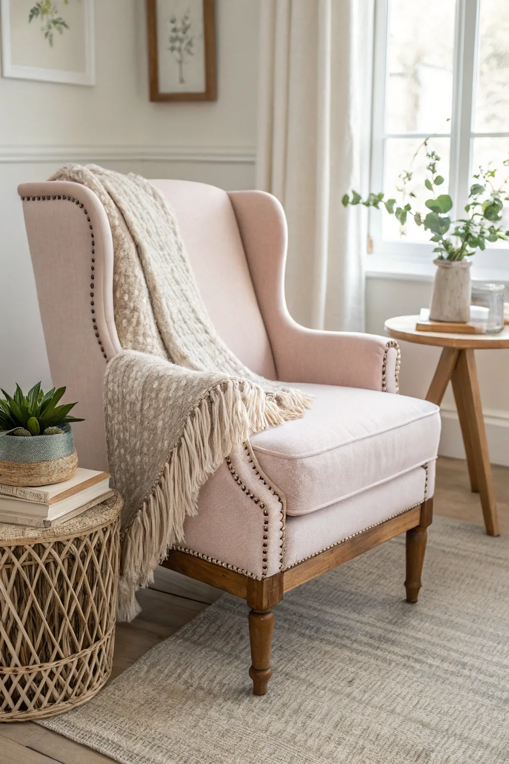 Transform your space with a touch of blush elegance—chalk-painted perfection meets minimalist beauty.