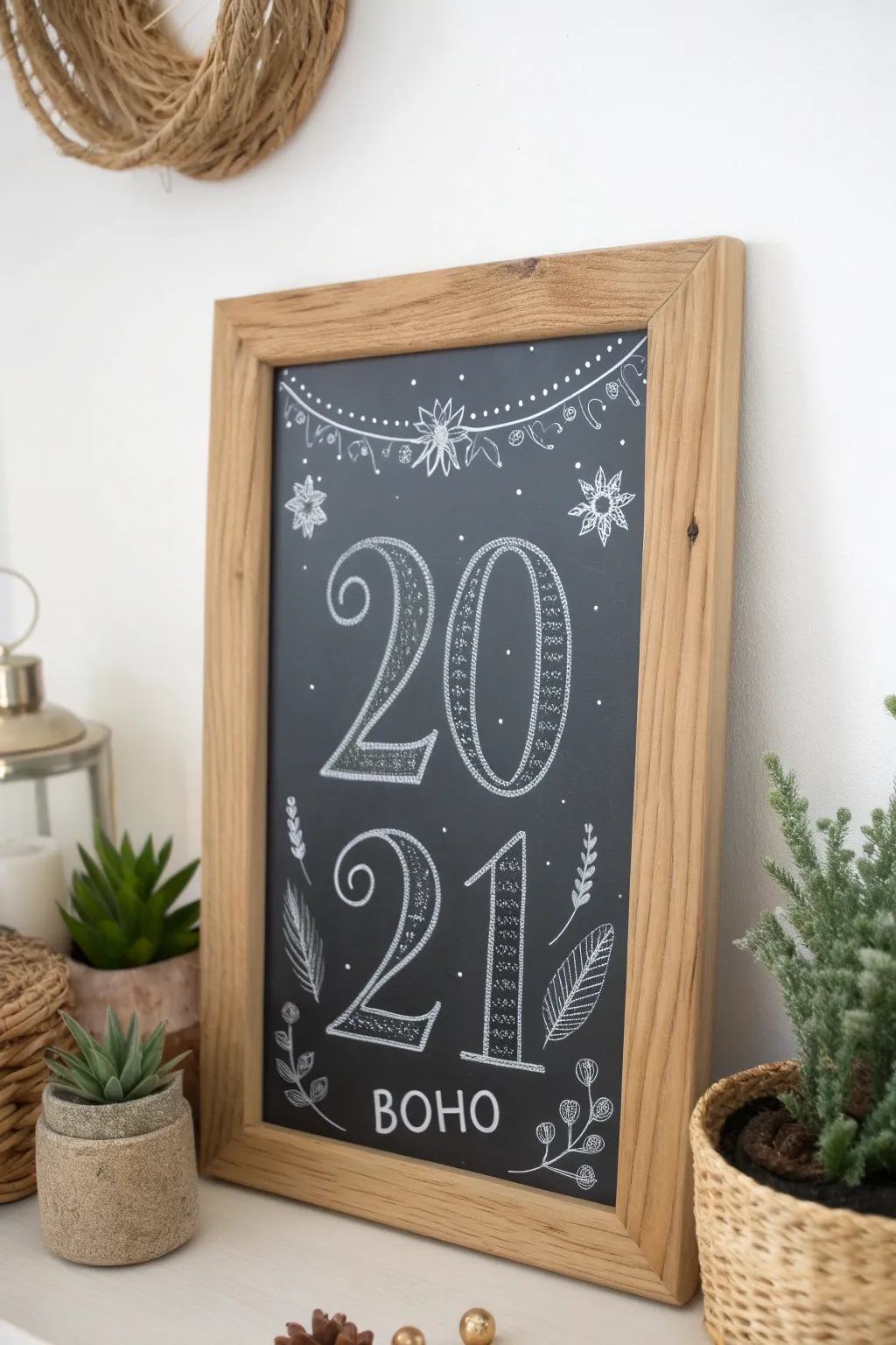 Countdown to Joy: Track the days until your favorite holiday with this chic and minimalist chalkboard frame.