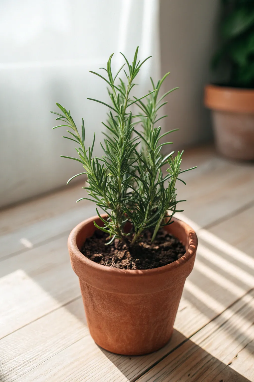 Bring the beauty of nature to your table with a simple rosemary centerpiece – a touch of greenery and elegance.