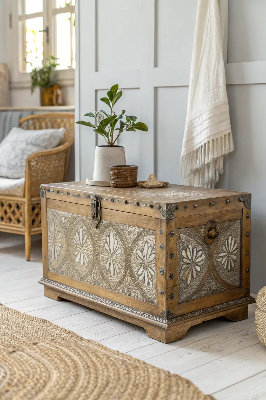 Transform your space with a touch of metallic magic – where simplicity meets luxury.