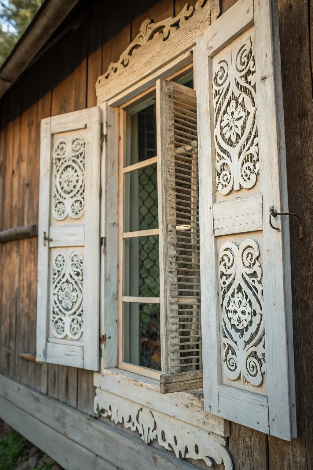 Elevate your chicken coop with charming decorative shutters that blend functionality with timeless craftsmanship.