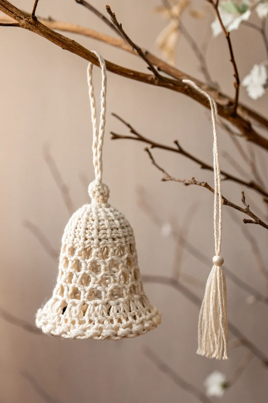 Add a touch of handcrafted elegance to your Christmas tree with these charming crochet bell ornaments.