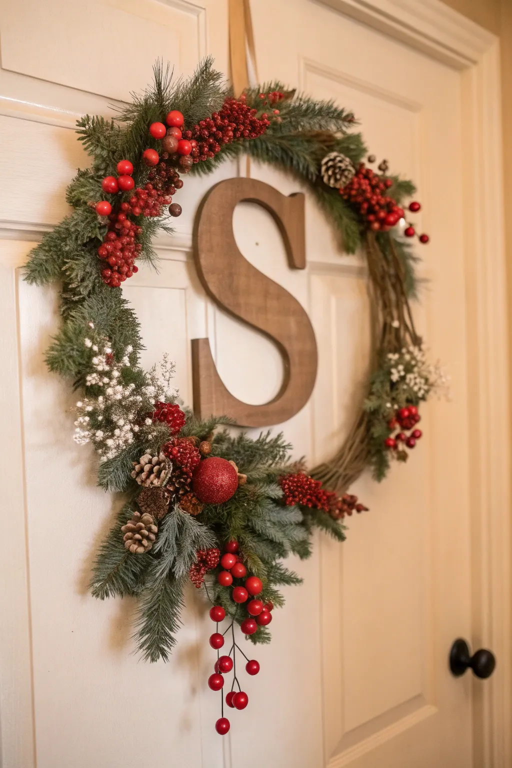 Craft your personalized holiday welcome with a chic monogram hanger. 🎄✨