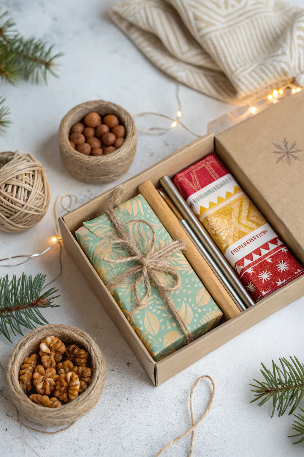 Thoughtfully curated for a greener Christmas, this eco-friendly gift box embraces simplicity and sustainability.
