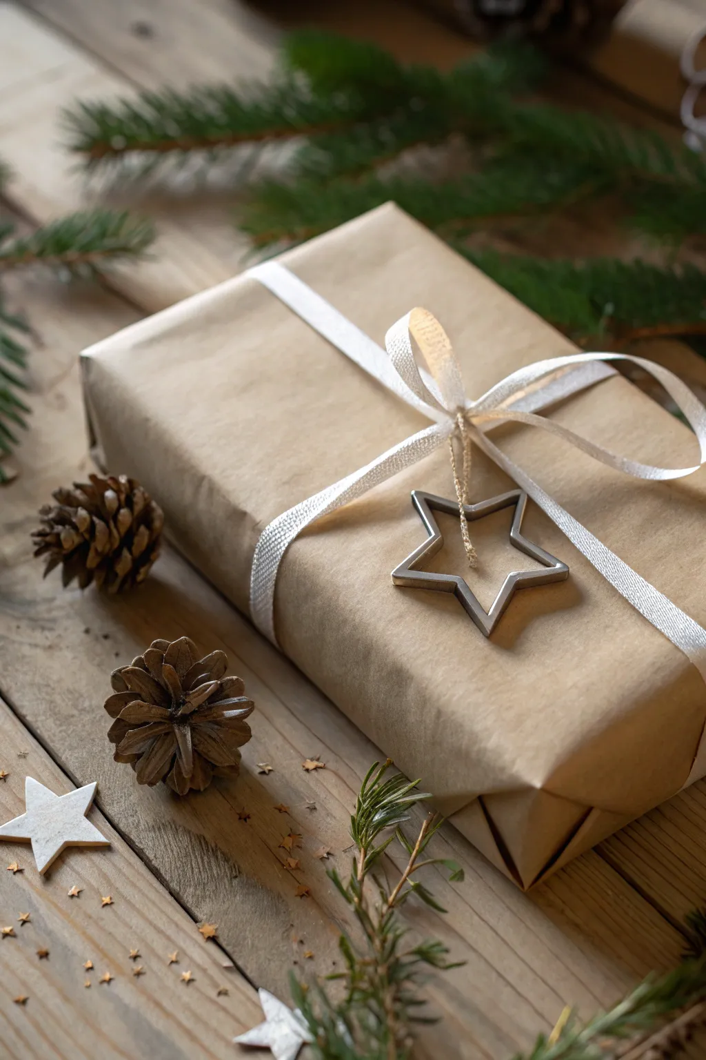 Elevate your gift wrapping with a touch of Scandinavian elegance and boho charm—star-shaped cookie cutters make the perfect festive accent!