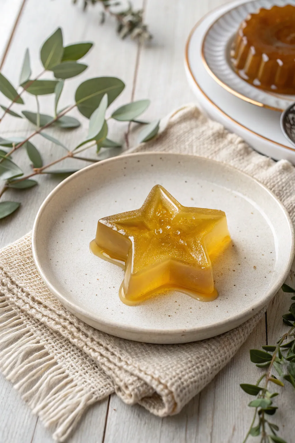 Add a touch of magic to your holiday table with golden star jello, a simple yet stunning Christmas treat.