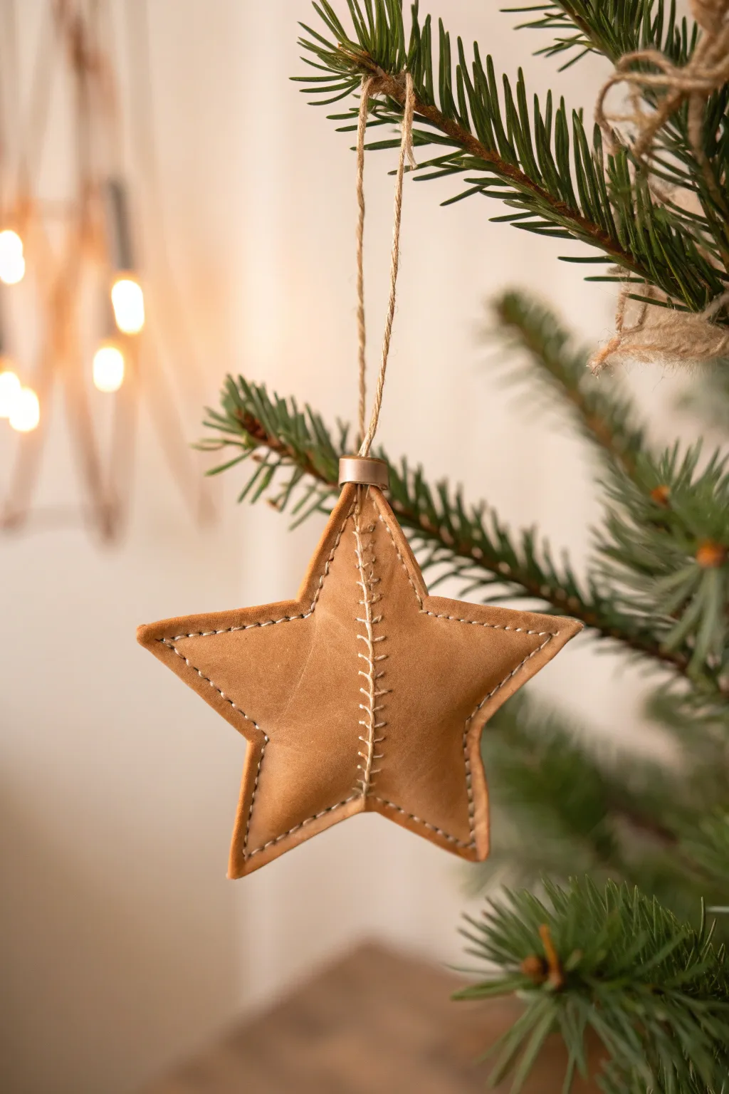 Elevate your holiday decor with the timeless elegance of handcrafted leather ornaments.