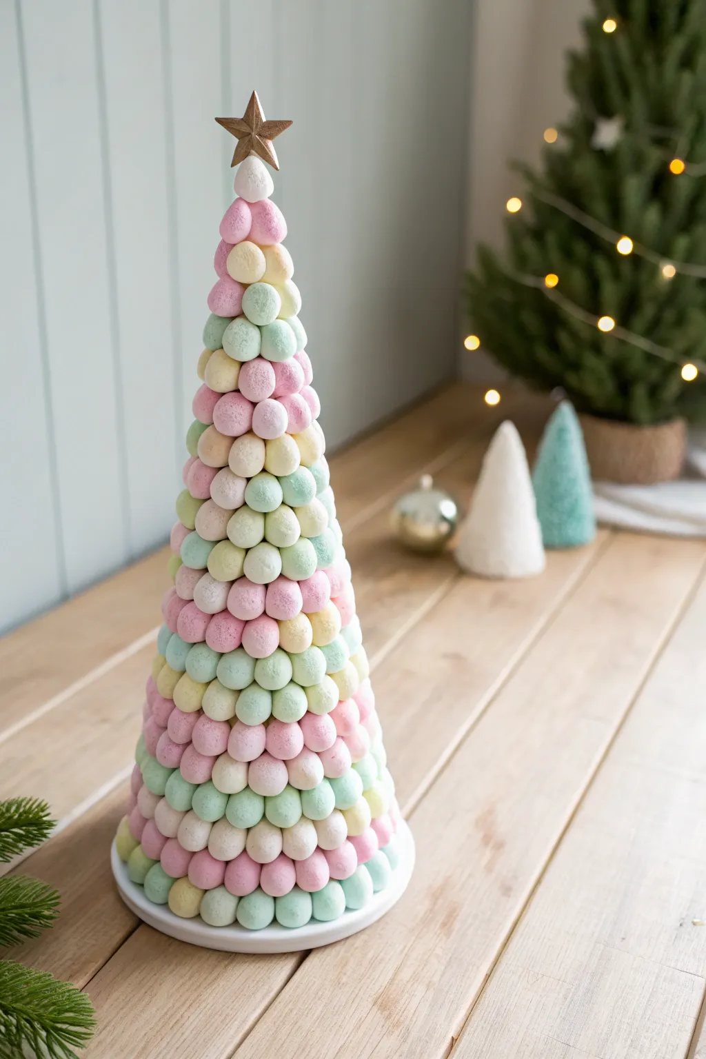 Sweet simplicity: A candy-crafted Christmas tree that delights the senses and warms the heart.