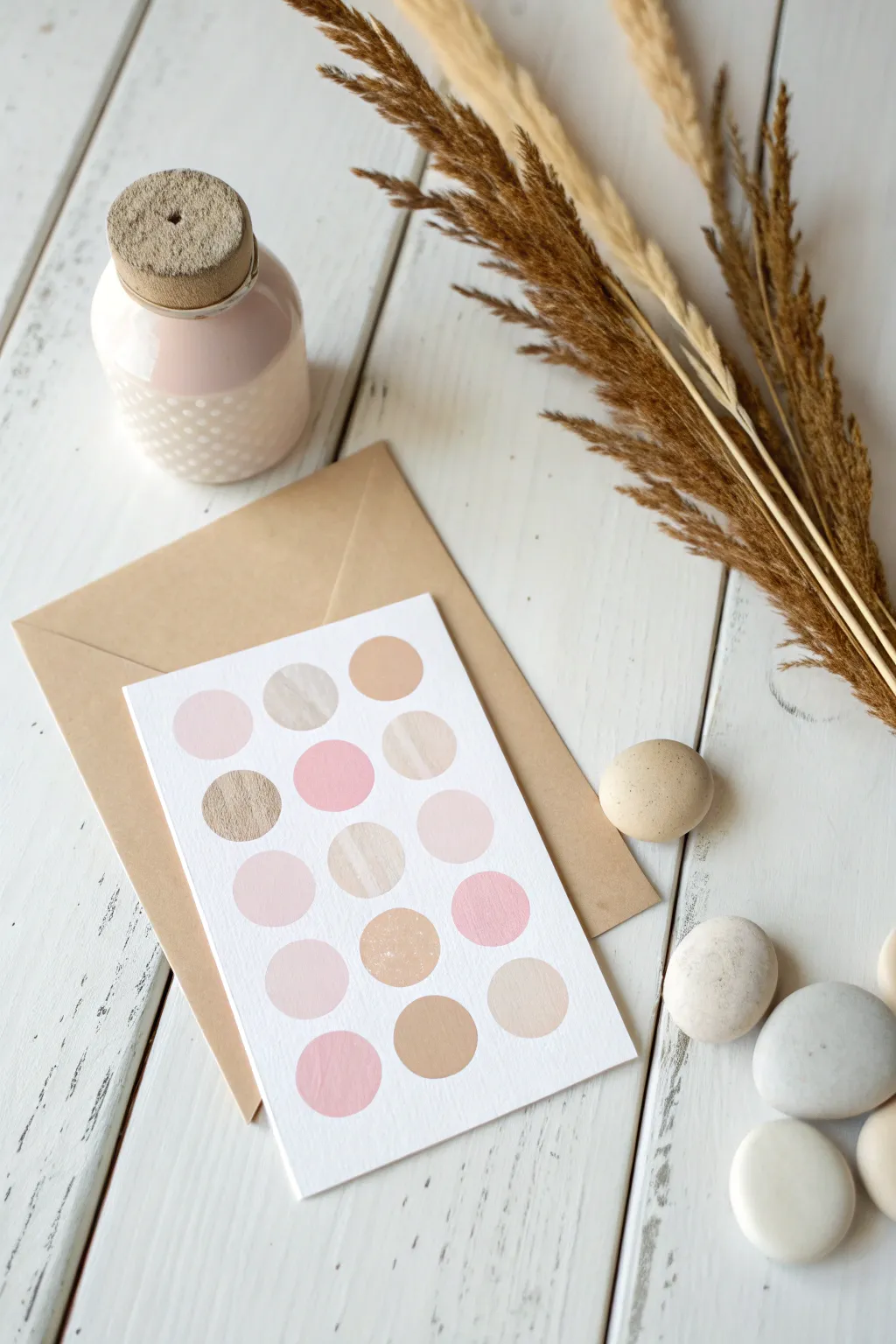 Create heartfelt connections with simple, elegant DIY greeting cards enhanced by charming circle stickers. #Craftsmanship #MinimalistBeauty
