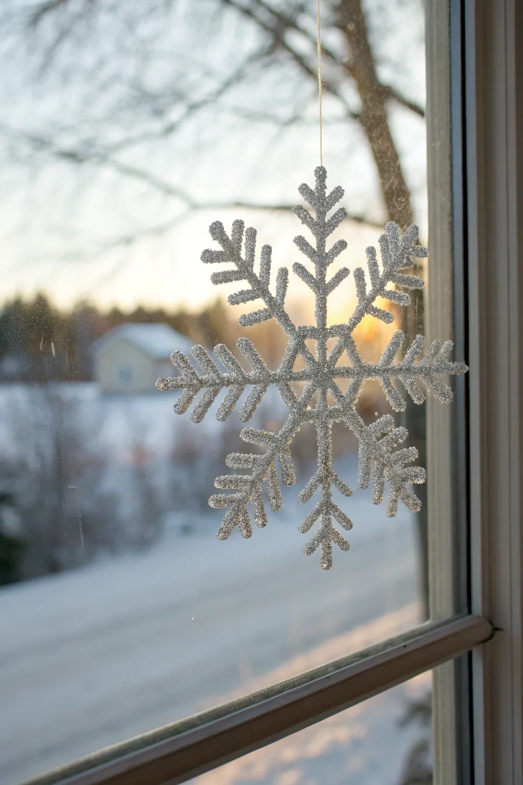 Capture the magic of winter with these enchanting snowflake window clings, perfect for crafting cozy holiday vibes.