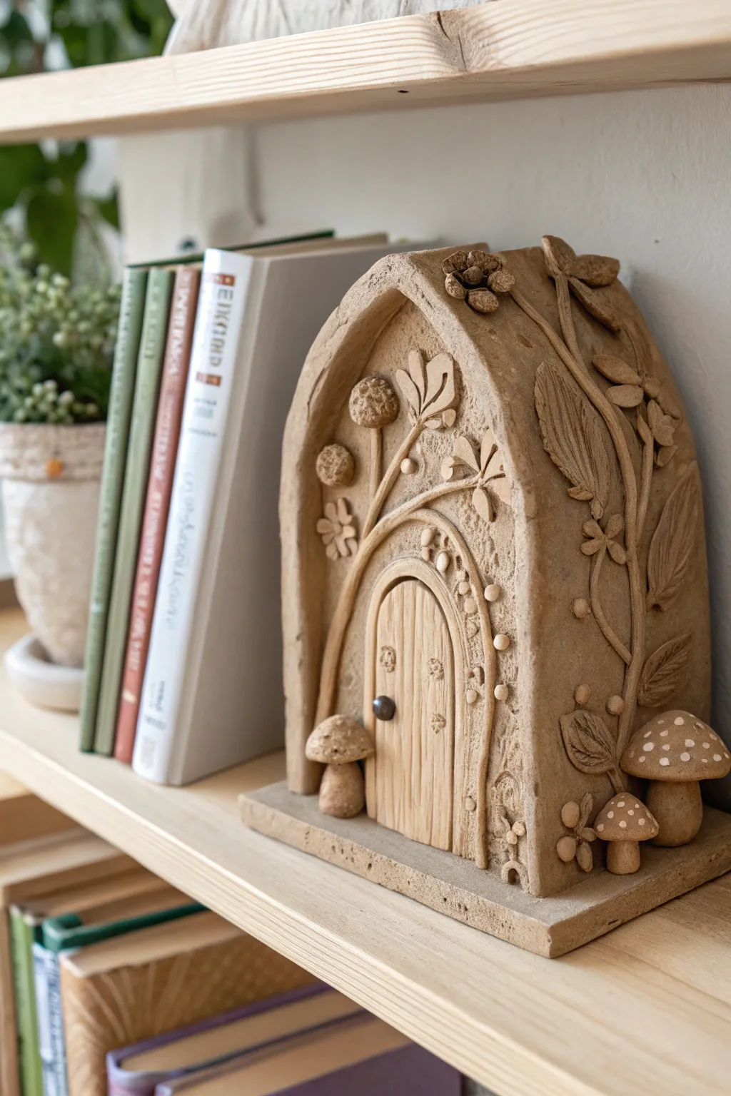 Add a sprinkle of magic to your shelf with this enchanting clay garden book nook. 🌿📚✨