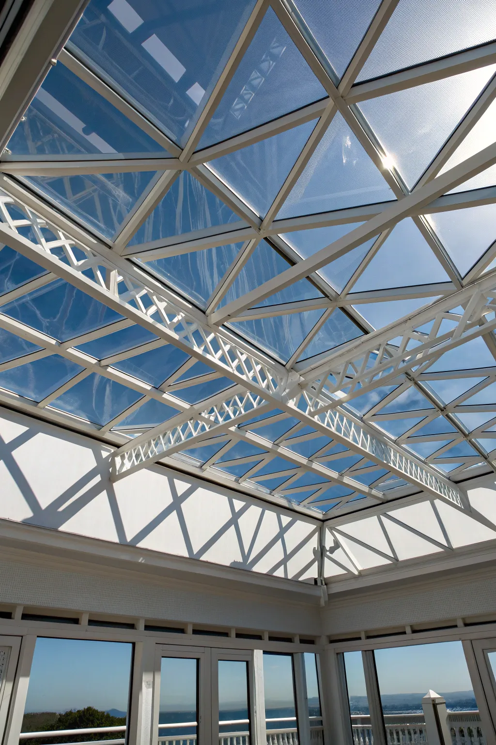 Elevate your outdoor space with a striking geometric patterned roof that combines artistry with craftsmanship.
