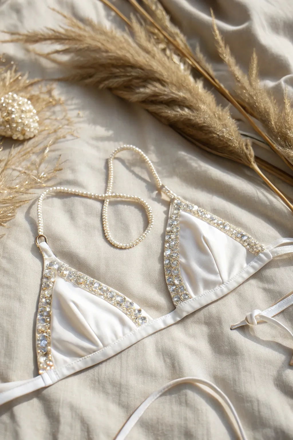 Transform your beachwear into wearable art with a touch of sparkle. ✨ #DIYBikini #MinimalistGlam