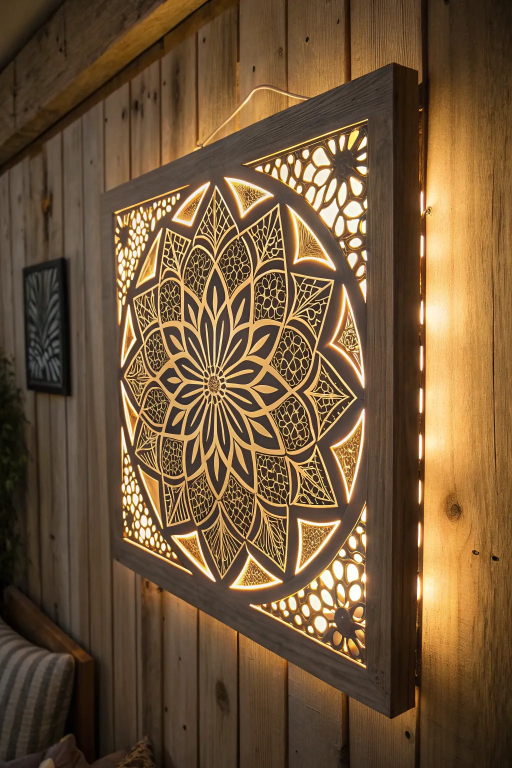 Illuminate your space with the captivating glow of backlit CNC art, where craftsmanship meets elegance.