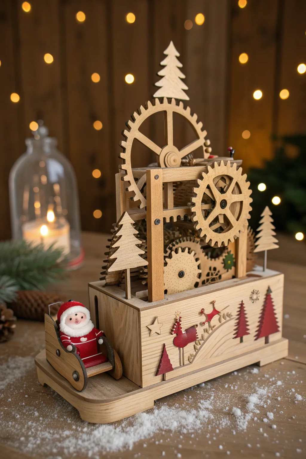 Experience the enchantment of holiday craftsmanship with this exquisite CNC Christmas automaton.
