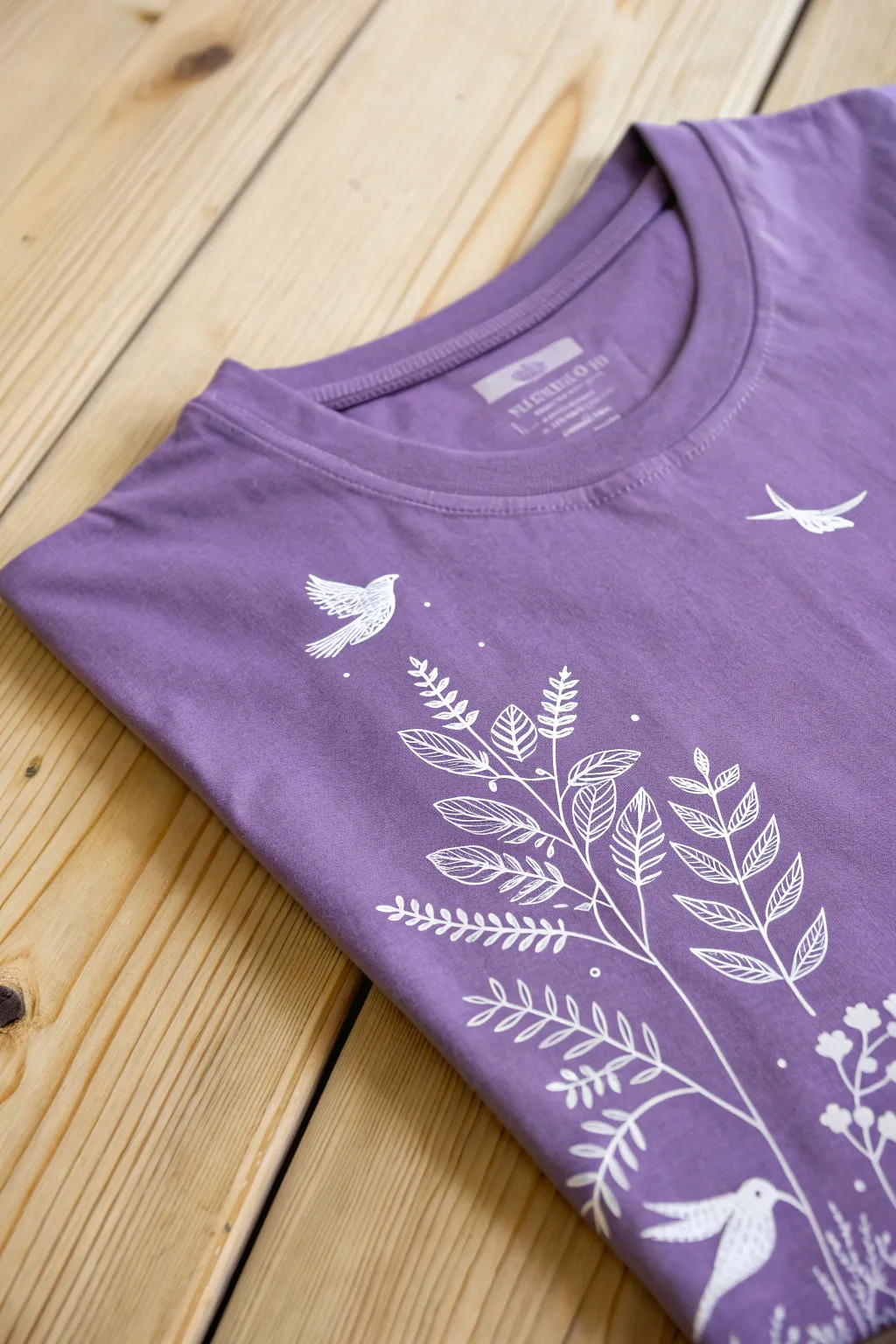 Embrace nature's elegance with this serene, nature-inspired purple tee. Perfectly blending minimalist design with boho charm.