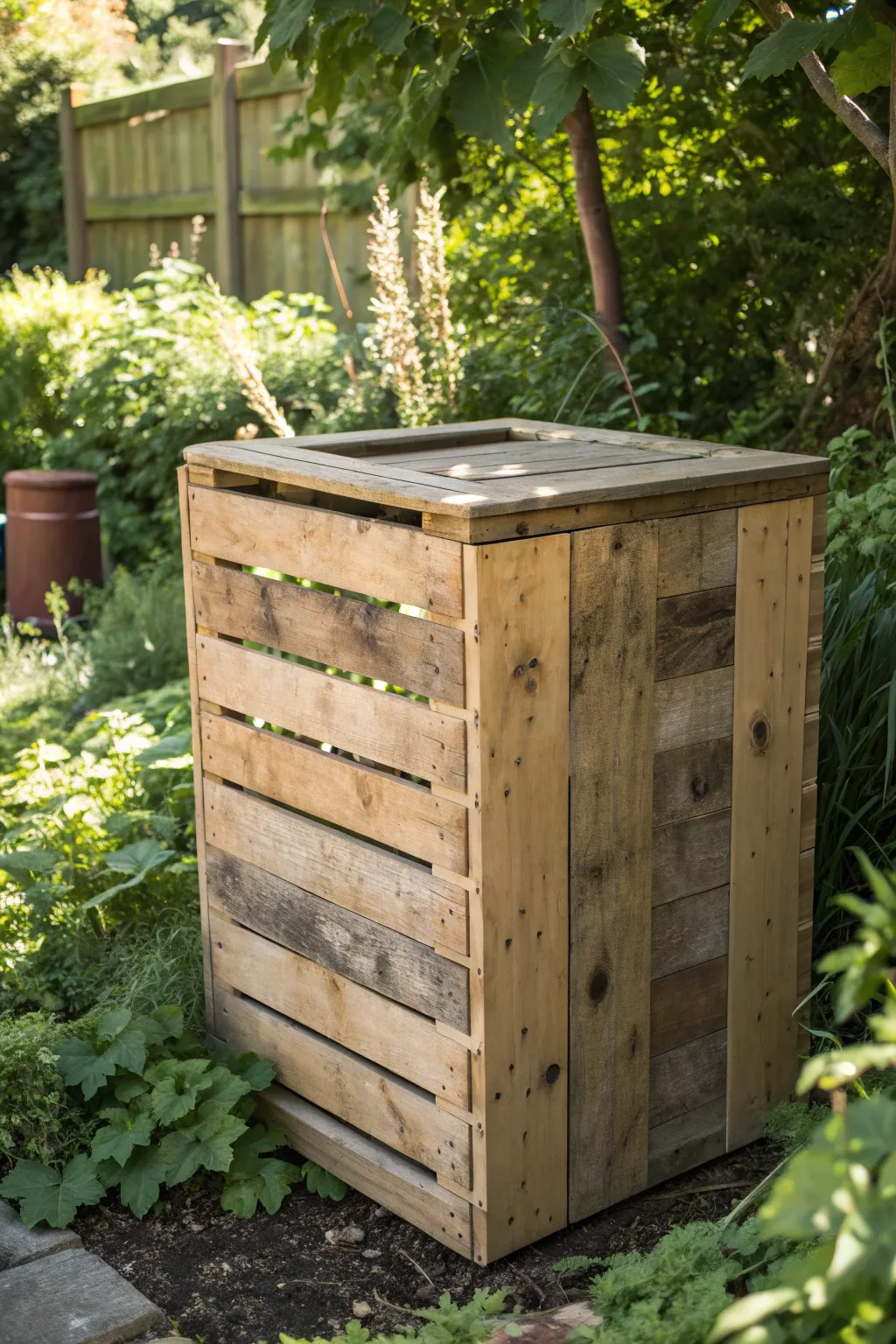Turn reclaimed pallets into garden gold with this rustic compost bin!