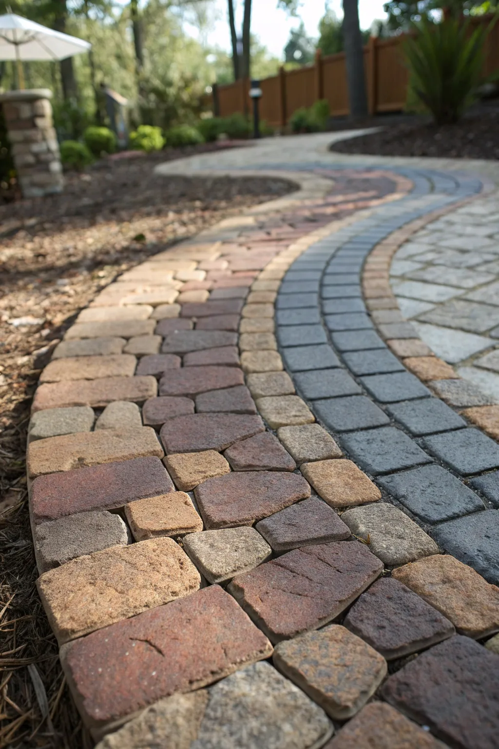 Timeless elegance meets modern design in this cobblestone-inspired masterpiece.
