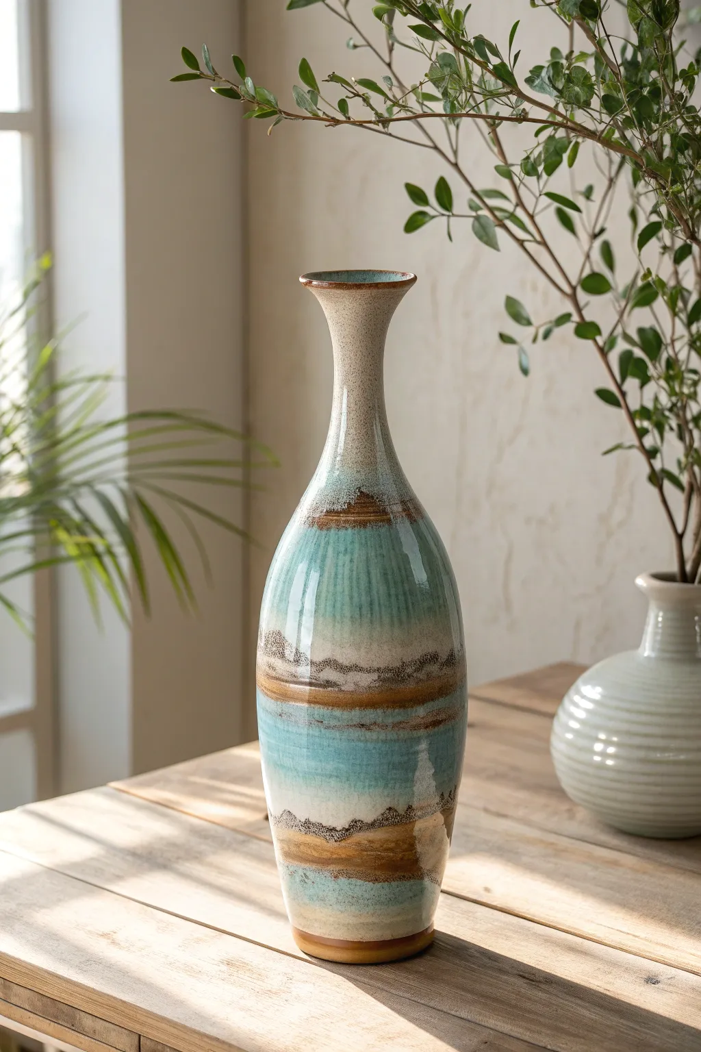 Explore the art of Layered Brushing: A serene dance of colors and textures in every ceramic piece.