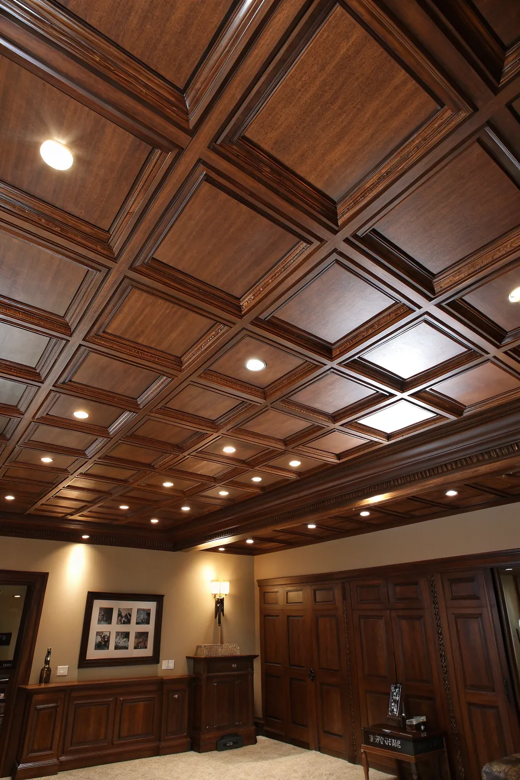 Elevate your space with the timeless elegance of a crafted drop ceiling.