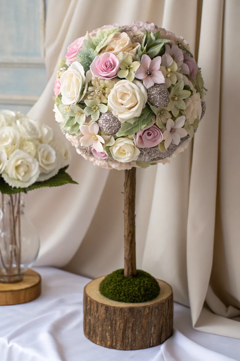 Elevate your space with the effortless charm of a floral foam topiary.