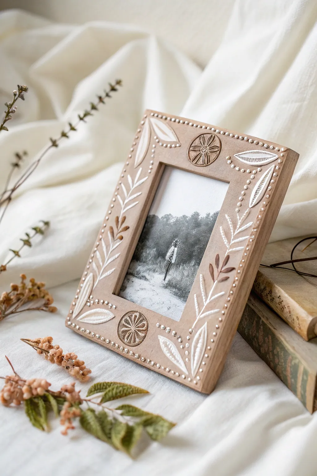 Capture memories with elegance and simplicity using handcrafted clay picture frames.