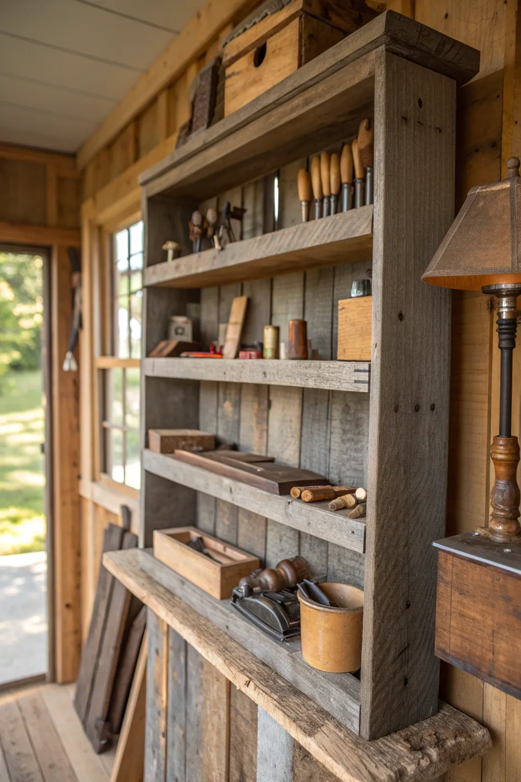 Transform your craft space with the charm of reclaimed wood. #RusticCraftsmanship