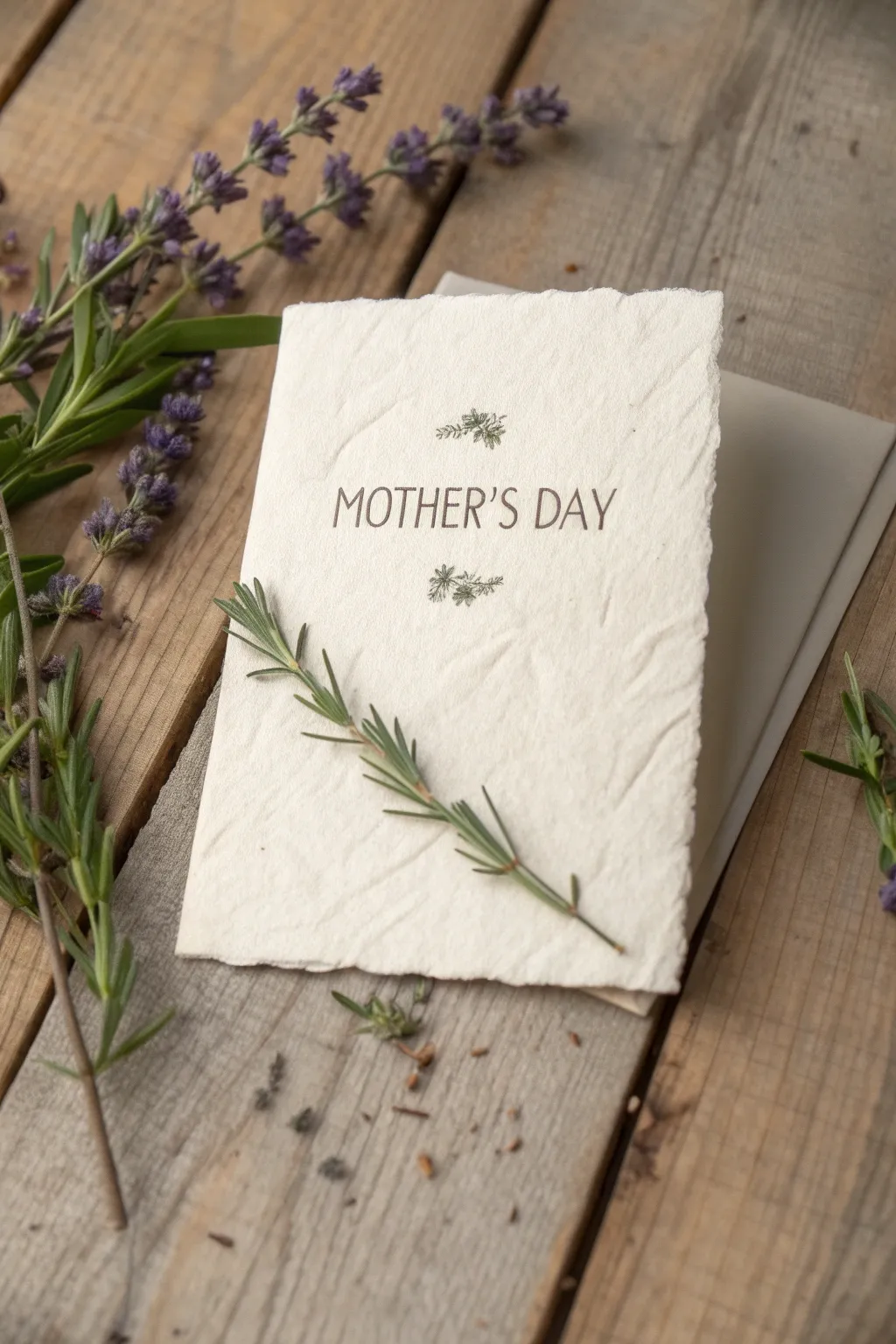 Elevate your Mother's Day with a touch of nature: Herb-infused cards that delight the senses.