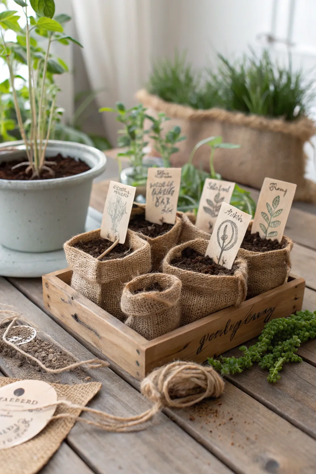Gift the joy of gardening with this charming DIY Herb Garden Kit, perfect for culinary enthusiasts.