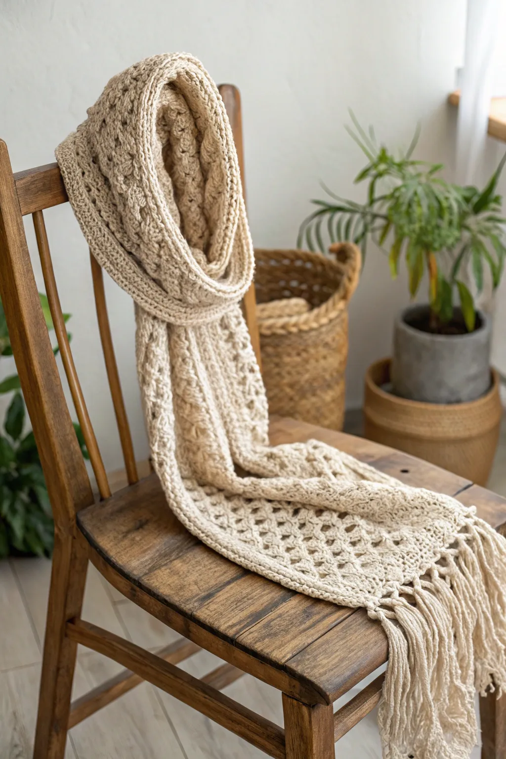 Wrap yourself in warmth and elegance with this handmade crochet hooded scarf—your perfect winter companion!