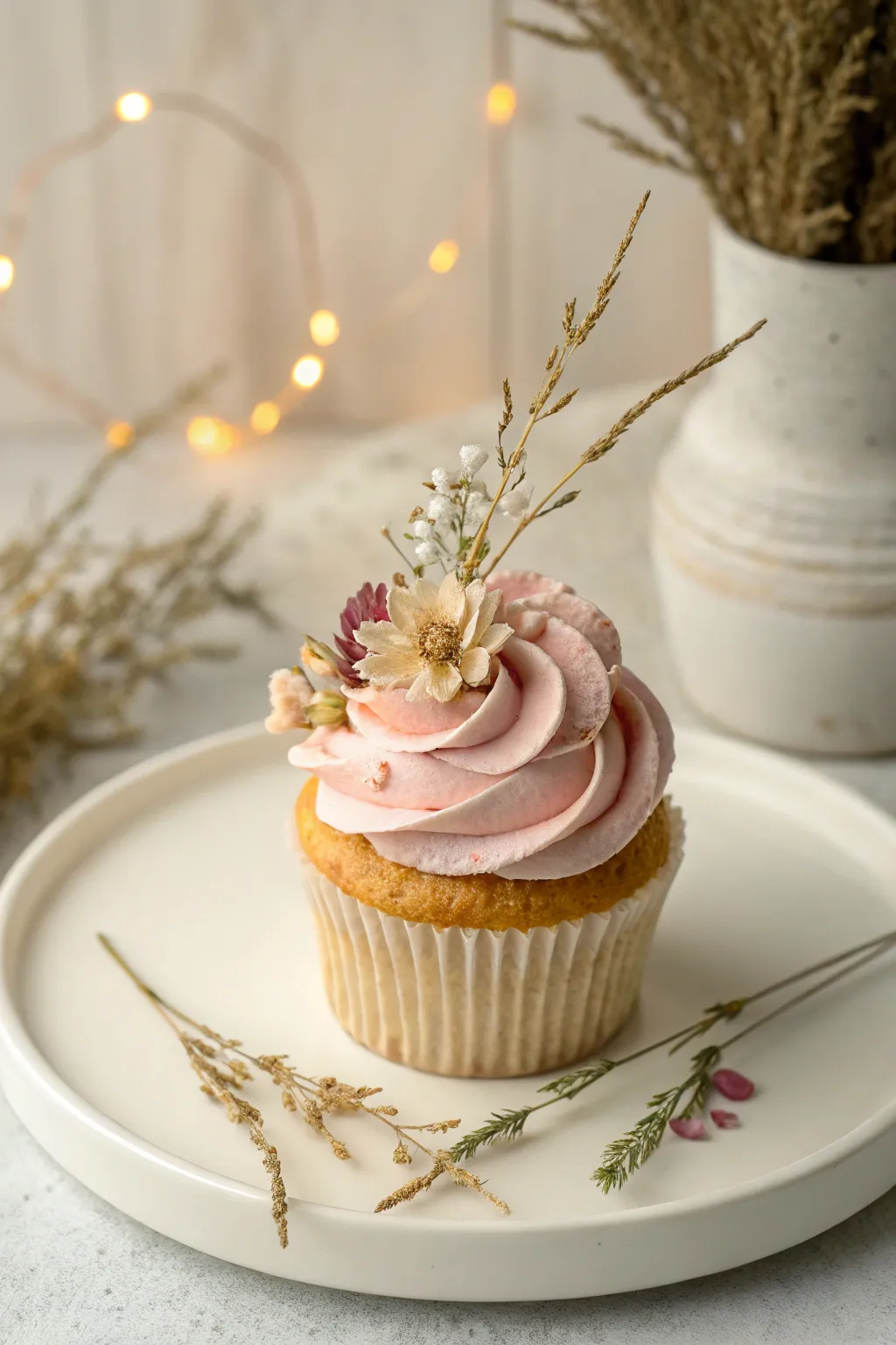 Embrace nature's elegance with this charming, nature-inspired cupcake, perfect for a heartfelt Valentine's touch.
