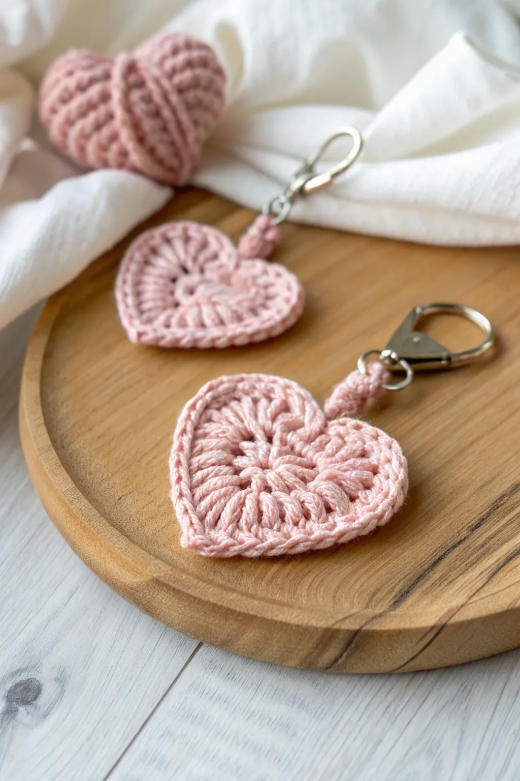 Add a touch of handmade charm to your keys with these adorable crochet keychains.