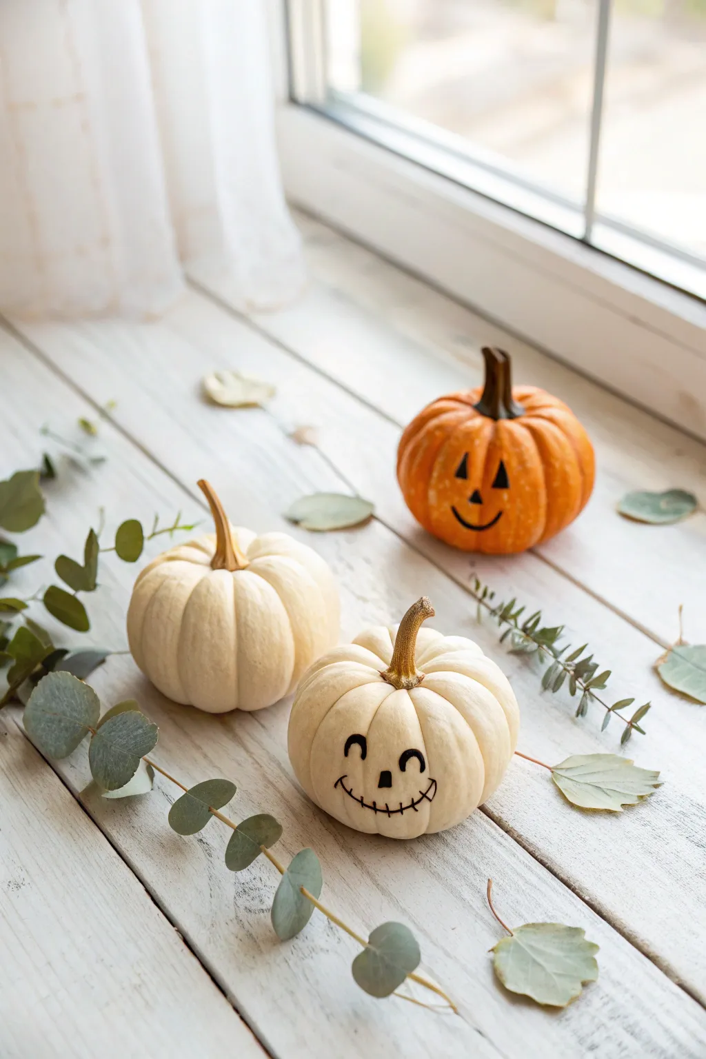 Embrace the charm of Halloween with these delightful pumpkin personalities. 🎃✨ #MinimalistHalloween