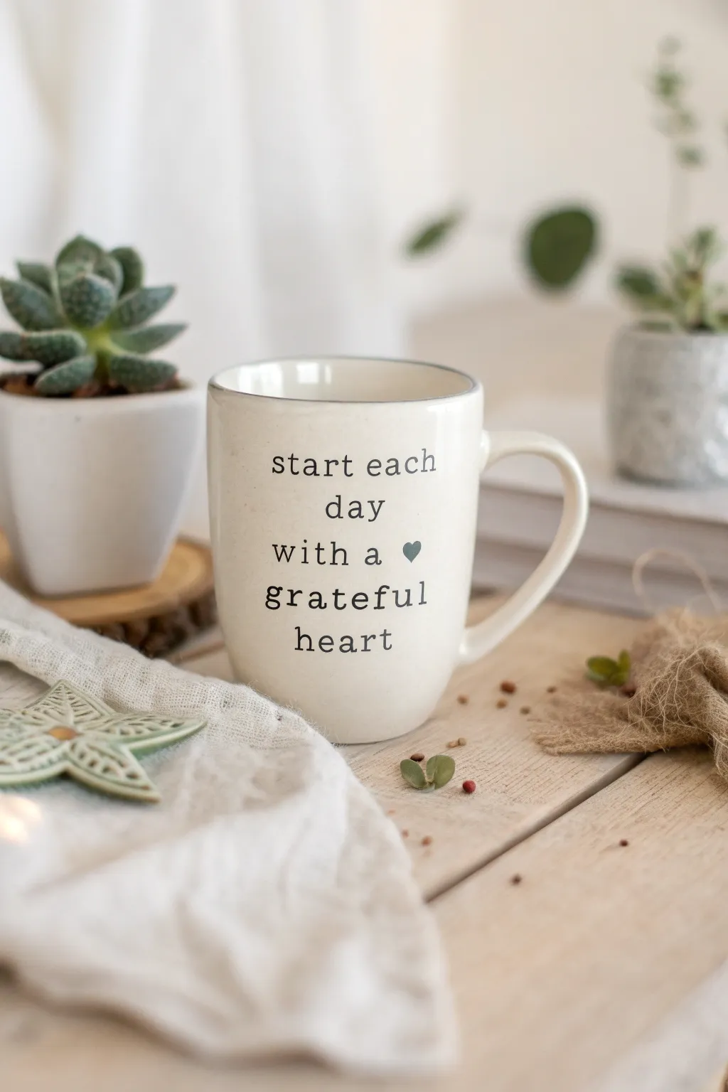 Sip joyfully from a personalized mug that speaks to the heart.