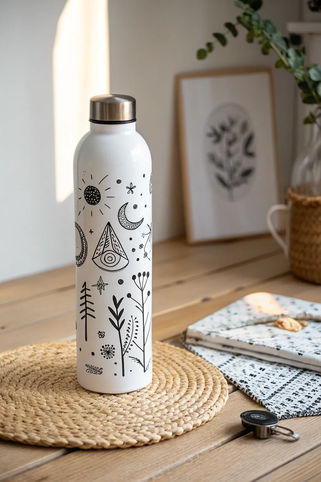 Transform your everyday water bottle into a personalized masterpiece with charming hand-drawn doodles. #ArtisticHydration