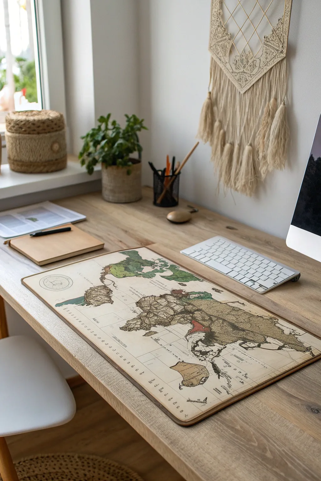 Elevate your workspace with vintage charm and minimalist elegance.