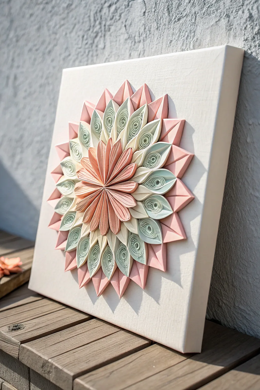 Elevate your space with this stunning folded paper masterpiece—where minimalism meets creativity.