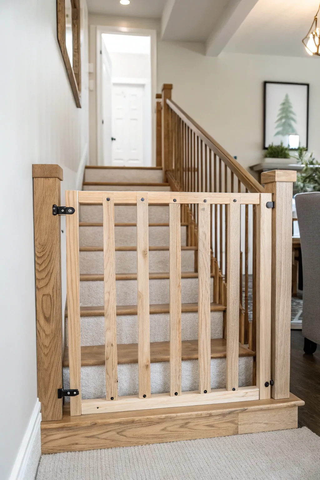 Transform your space with a touch of creativity: a chic repurposed crib baby gate!