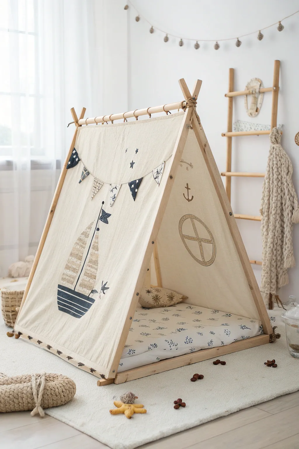 Set sail on dreams with this charming pirate ship bed tent, where simplicity meets adventure.