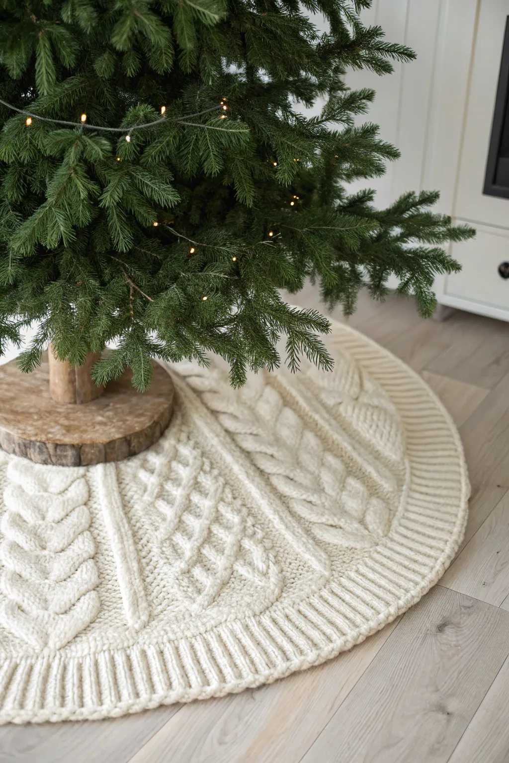 Wrap your tree in the warmth of a cozy, cable knit Christmas hug this festive season.