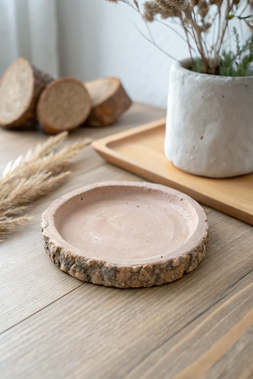 Embrace the charm of rustic elegance with this handcrafted clay coaster, perfect for adding a natural touch to your home.
