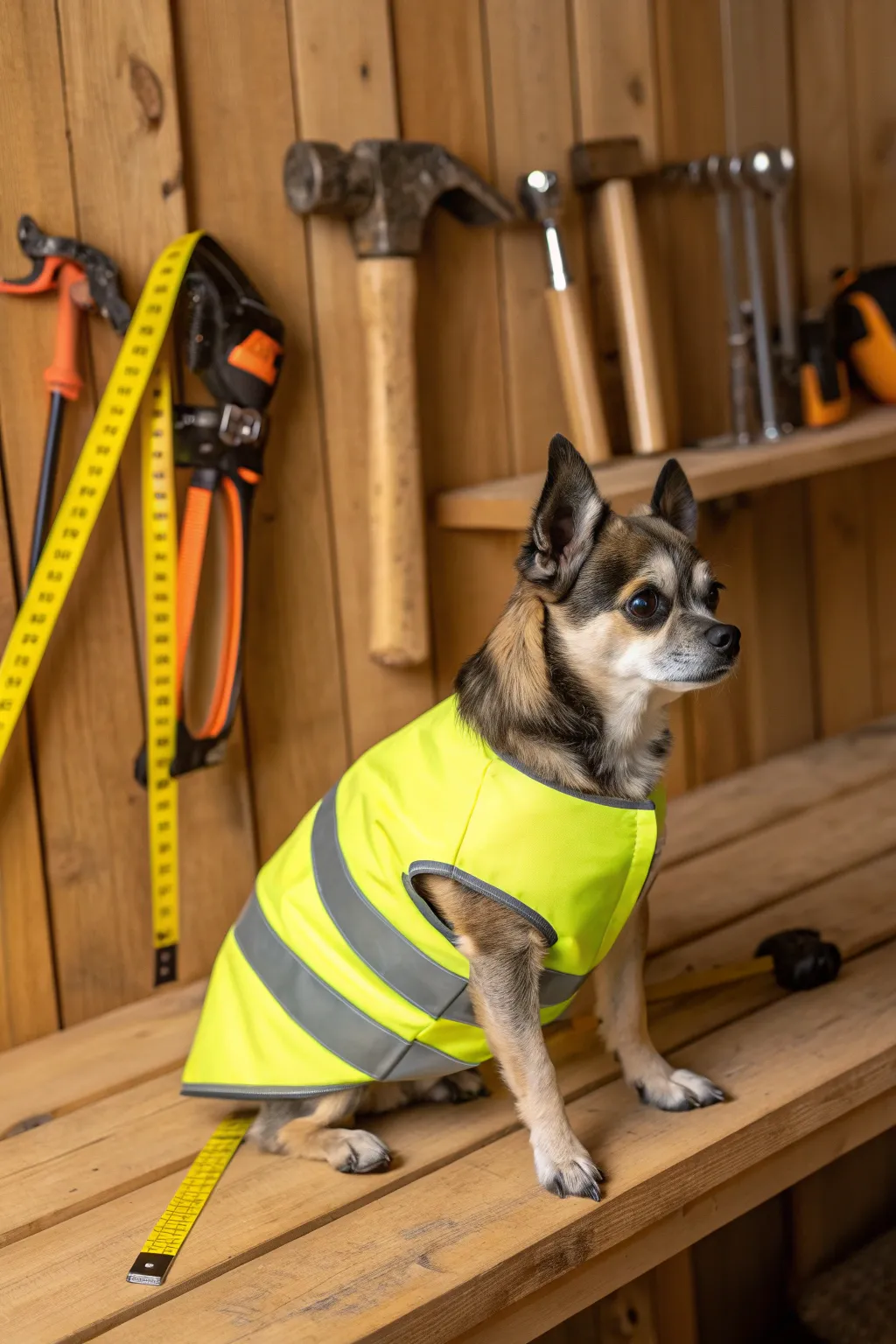 Even your best furry friend can join the construction crew with this high-visibility pet vest!
