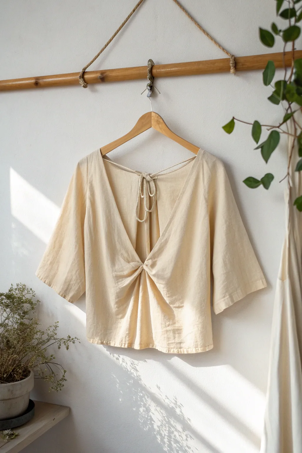 Embrace elegance with this simple yet stunning backless shirt DIY design. Perfect for a breezy look!
